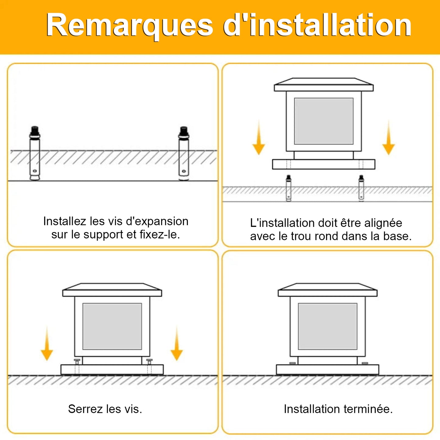 Éclairage solaire pour pilier de portail