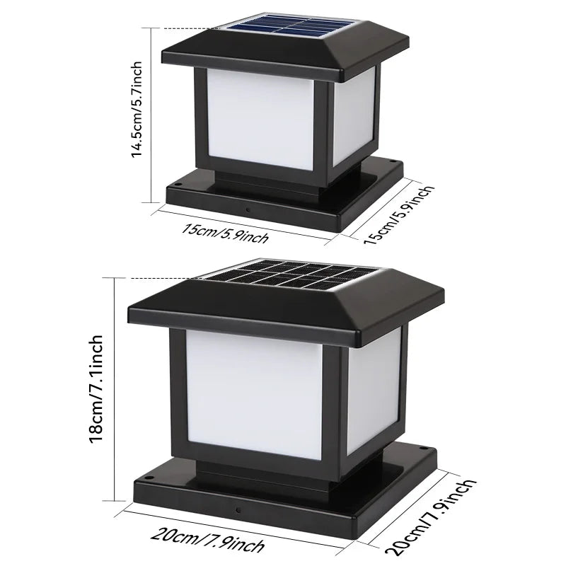 Éclairage solaire pour pilier de portail