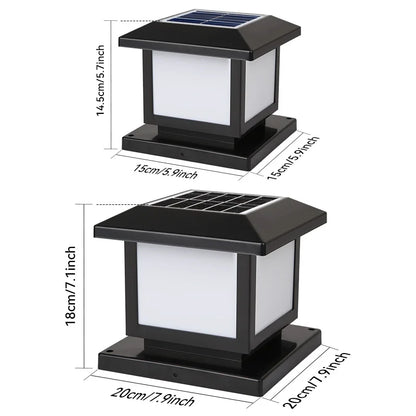 Éclairage solaire pour pilier de portail