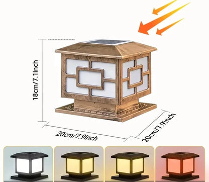 Éclairage solaire pour pilier de portail