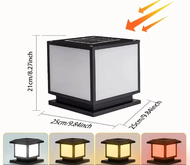 Éclairage solaire pour pilier de portail