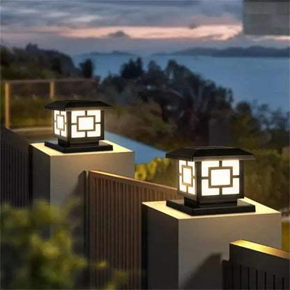 Éclairage solaire pour pilier de portail