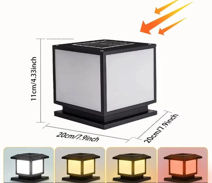 Éclairage solaire pour pilier de portail